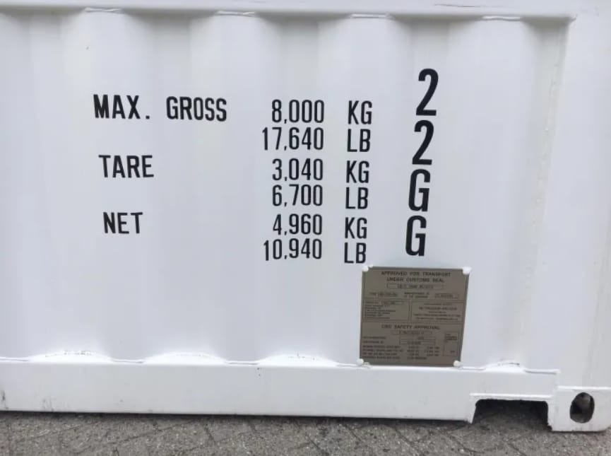 Contentor de observação de 20 pés Dimensões externas