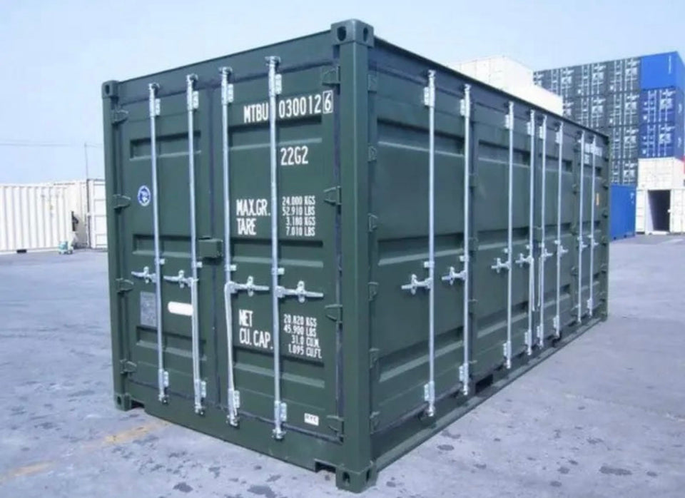 CONTENTOR DE TRANSPORTE DE 20 PÉS COM LATERAL ABERTO - NOVO
