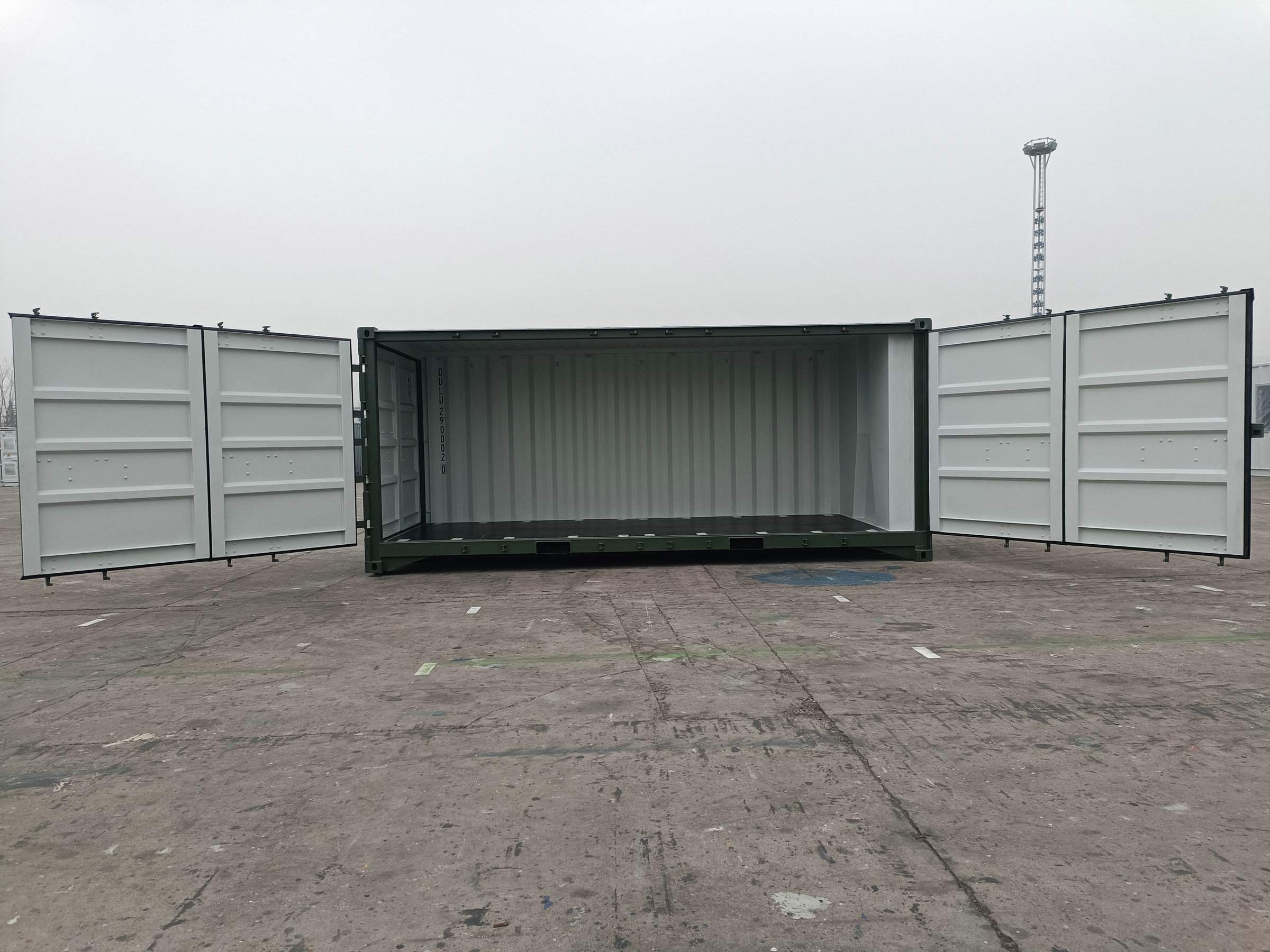 Contentor marítimo de 20 pés com laterais abertos, tipo ISO (Ref: 11201)