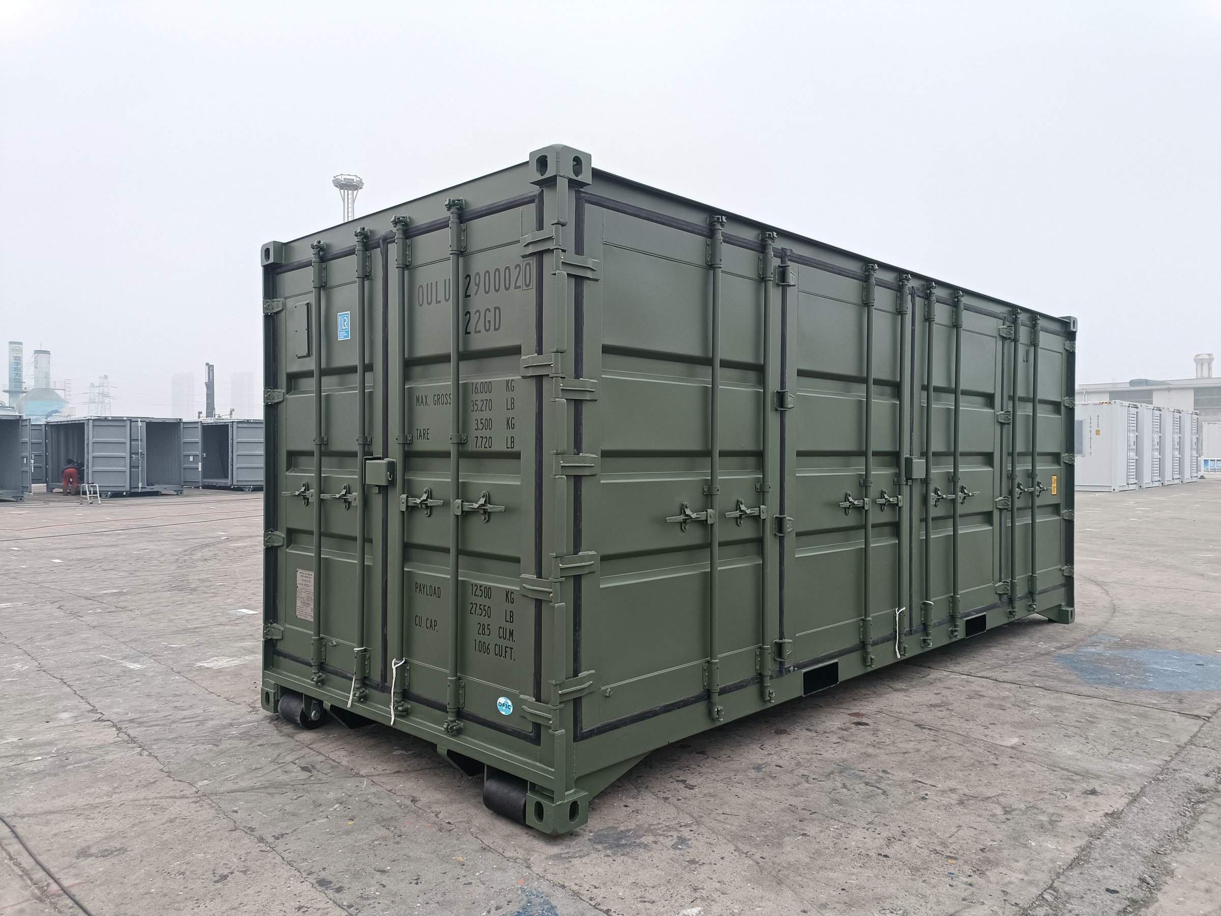 Contentor marítimo de 20 pés com laterais abertos, tipo ISO (Ref: 11201)