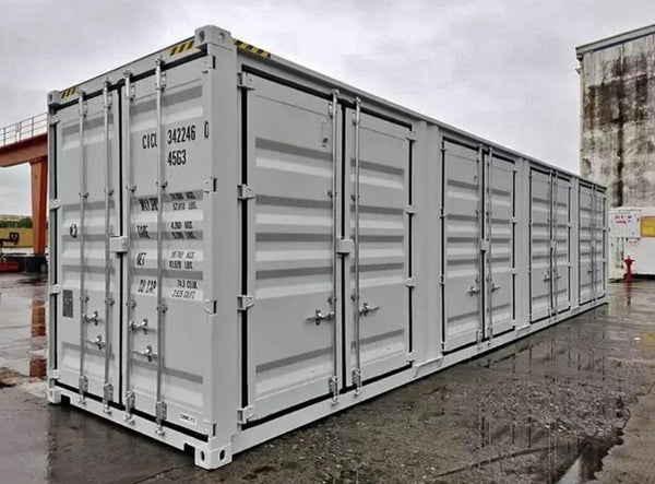 Contentor HC branco de 40 pés (12 m) com abertura lateral (IVA incluído)