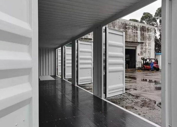 Contentor HC branco de 40 pés (12 m) com abertura lateral (IVA incluído)